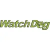 Le logo est composé du mot 'WatchDog' en écriture verte. La lettre 'D' contient un visage de chien stylisé et souriant.