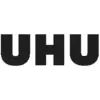 UHU. En lettres noires, grasses et mises en évidence.