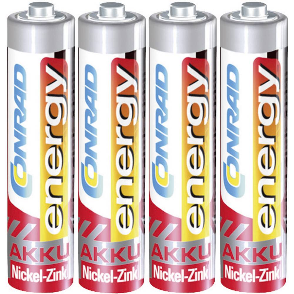 Micro (AAA) akumulator NiZn Conrad energy HR03 550 mAh 1.6 V 4 kosi/Energija/Conrad.si