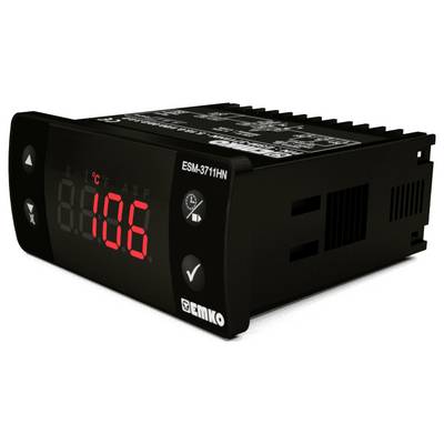 'EMKO ESM-3711HN regulator temperature koji prikazuje 106°C, crno kućište, crveni LED zaslon, operativni gumbi na prednjoj strani.'