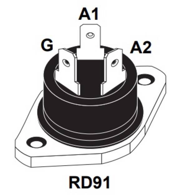 STMicroelectronics BTA40-600B tiristor (SCR) - triac set RD91 40 A 600 V