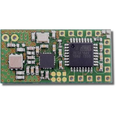 Mikrokontrolerska pločica s različitim elektroničkim komponentama i integriranim strujnim krugovima na zelenoj tisknoj ploči.