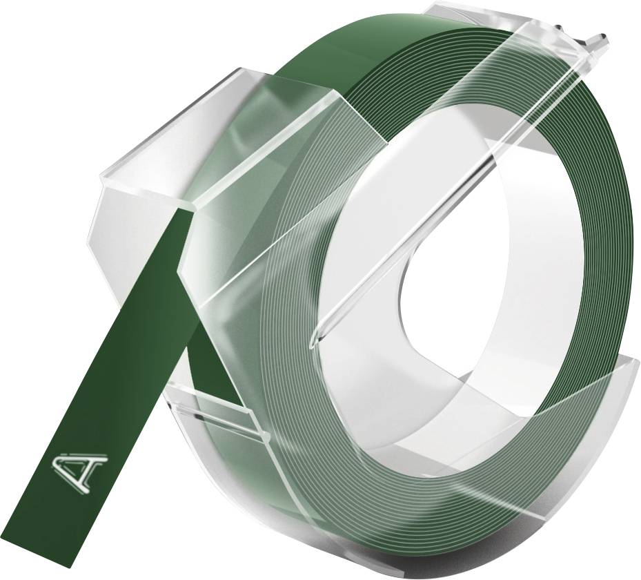 DYMO 3D vinil Boja trake: zelena Boja slova: bijela 9 mm 3 m 520105