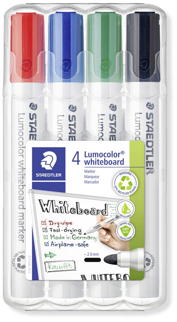 Staedtler Lumocolor 351 351 WP4 Whiteboardmarker crna, plava boja, crvena, zelena  4 St.