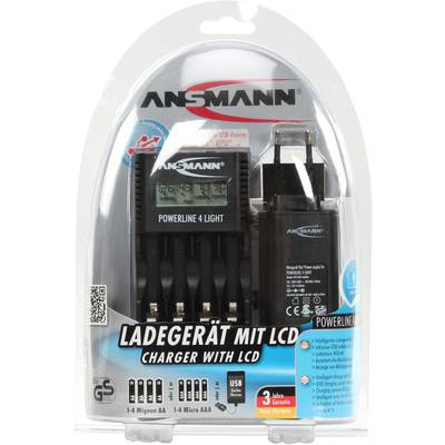 Ansmann Powerline 4 light punjač okruglih stanica nikalj-kadmijev, nikalj-metal-hidridni micro (AAA), mignon (AA)-11
