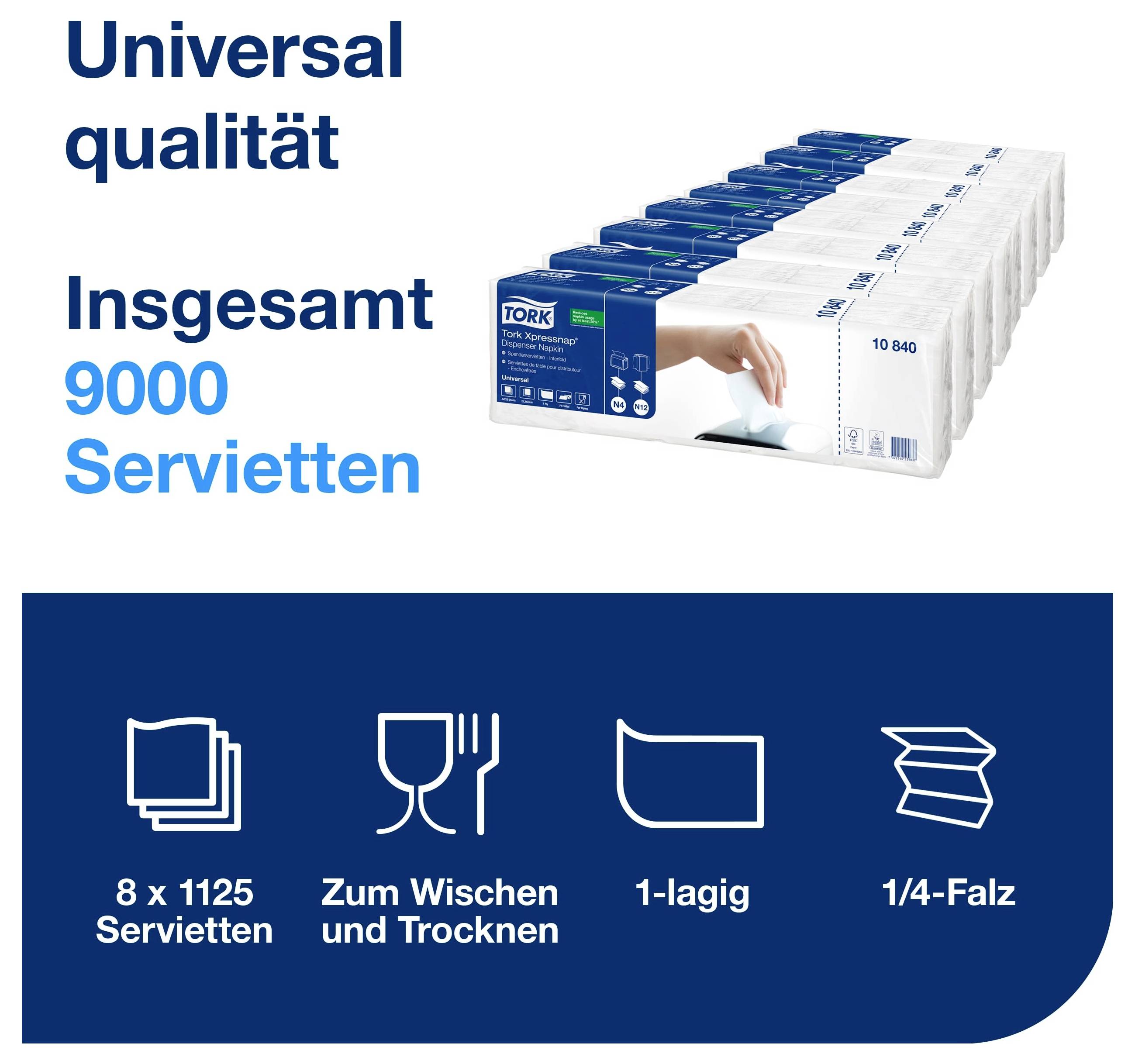 TORK Xpressnap® Pappersservett 10840 9000 st — Bild 4 av 4