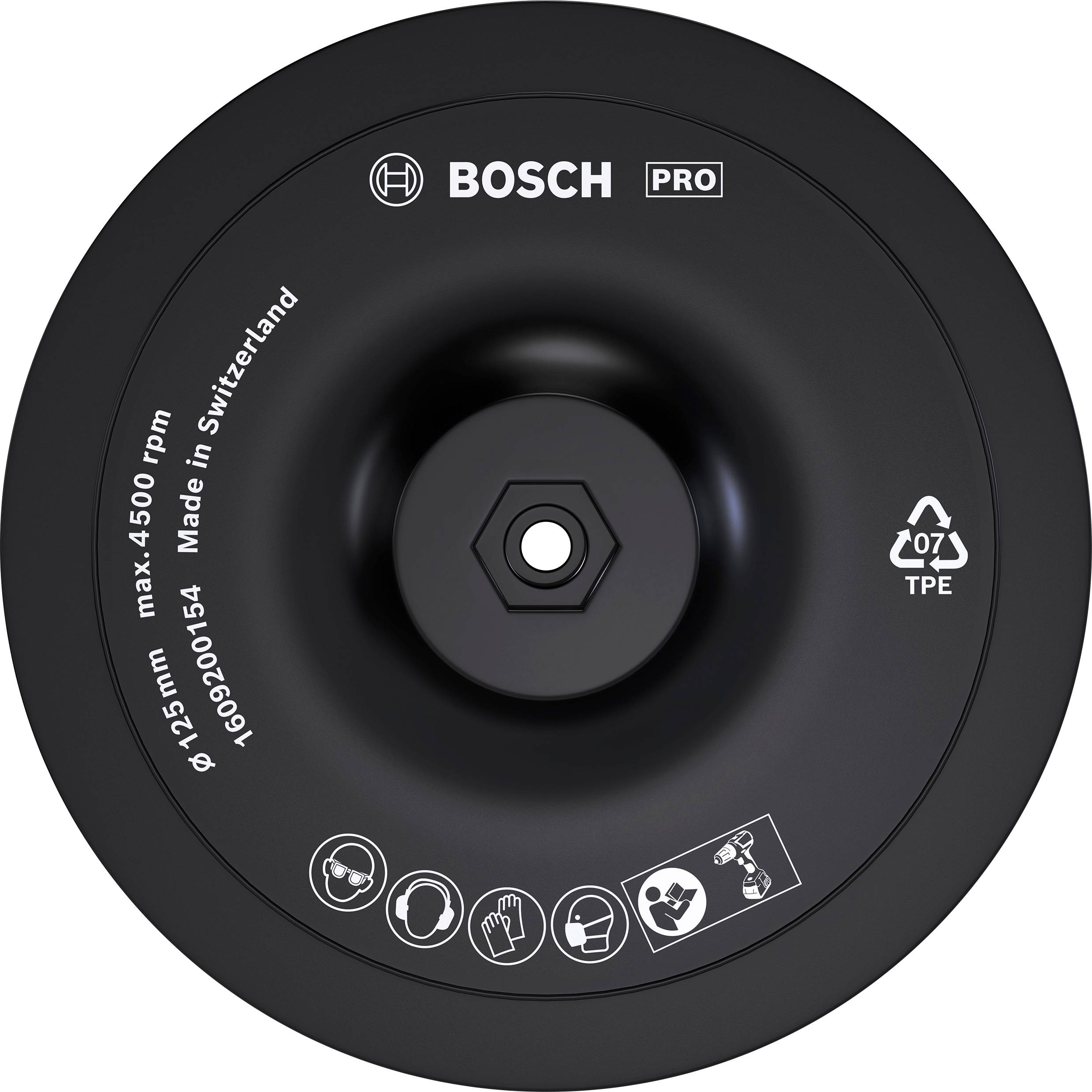 Bosch 1609200154 Steunschijf met klithechtsysteem 125 mm, 8 mm afbeelding
