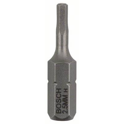 Torx-bit, veličina 25, s šesterokutnom drškom. Oznaka: 'BOSCH 25MM H'. Koristi se za odvijače ili bušilice.