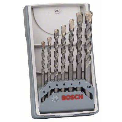 Bosch set svrdla sa sedam različito velikih metalnih svrdala u sivoj kutiji. Pogodan za razne bušačke radove.