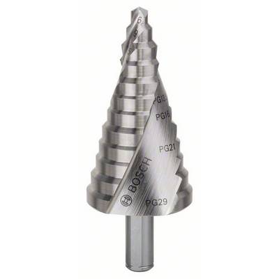 Stupnjevasti svrdlo Bosch-a koničnog oblika s različitim stupnjevima bušenja za precizno bušenje metala.