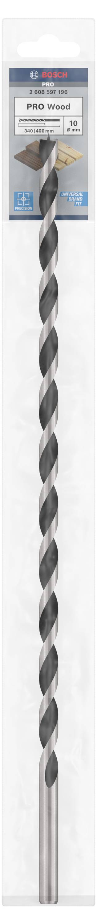 Svrdlo u pakiranju, pogodno za beton i kamen. Opis marke i tehnički detalji na vrhu pakiranja.