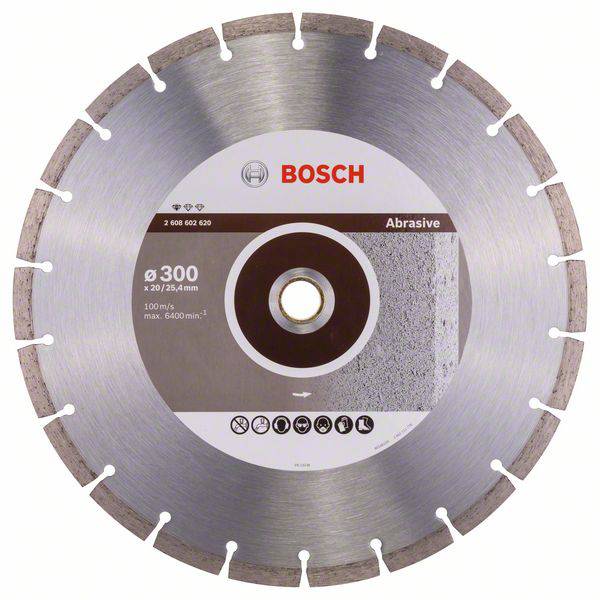Bosch Accessories 2608602620 Bosch Power Tools Diamanten doorslijpschijf Diameter 300 mm Boordiameter 20.00 mm Schurende materialen 1 stuk(s)