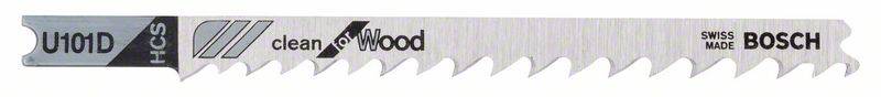Bosch Accessories 2608637723 Decoupeerzaagblad U 101 D, Clean for Wood 3 stuk(s)