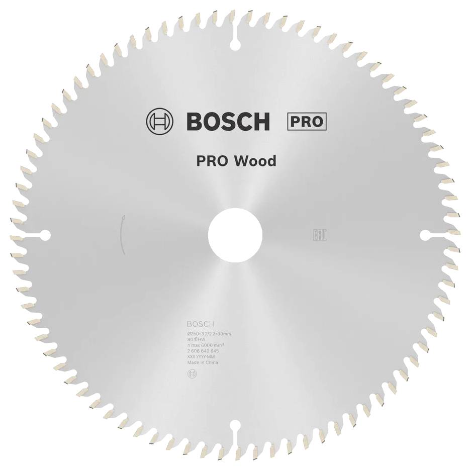 Bosch - Cirkelzaagblad Optiline Wood 250 x 30 x 3,2 mm, 80