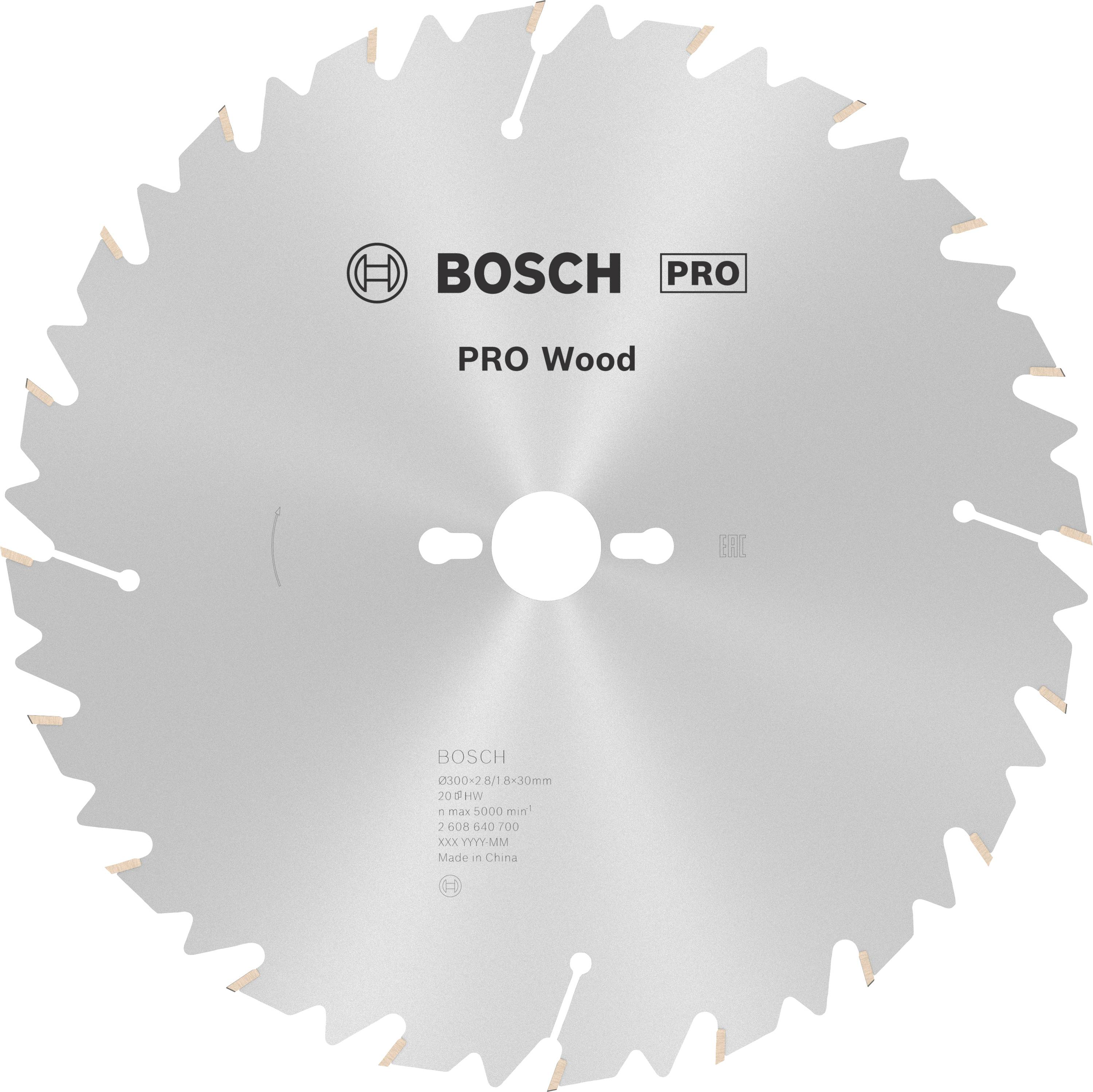 Bosch Accessories Construct Wood 2608640700 list kružne pile od tvrdog metala 300 x 30 x 2.8 mm Broj zubaca (po inču): 20 1 St.