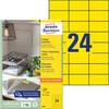 Avery-Zweckform 3451 univerzalne naljepnice 70 x 37 mm papir žuta 2400 St. trajno prianjanje tintni pisač, laserski pisač, laserski pisač u boji, mašina za kopiranje