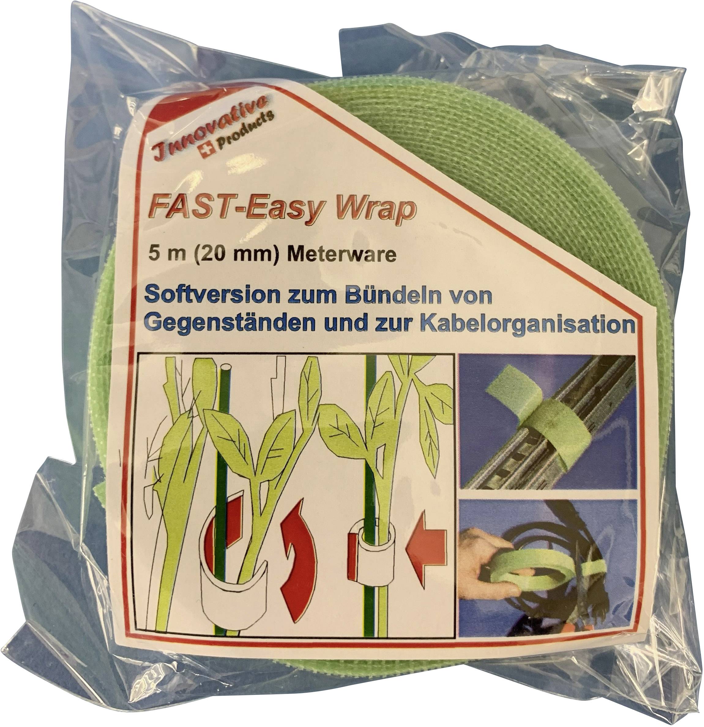 FASTECH® 704-322-Bag prianjajuća traka za biljke i vrt grip i mekana vunena tkanina (D x Š) 5000 mm x 20 mm zelena 5 m