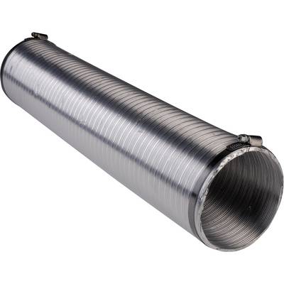 Fleksibilna metalna cijev, često korištena za ventilacijske sustave, izolirana i savitljiva, s obujmicama na krajevima za učvršćivanje.