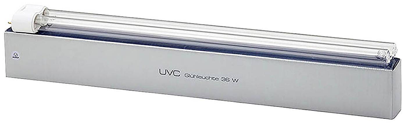 UV-C fluorescentna lampa od 36 watta leži na pakiranju s natpisom 'UVC Germicidal 36 W' i koristi se za dezinfekciju.