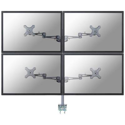 Četiri pravokutna monitora postavljena su u 2x2 mreži, svi pričvršćeni fleksibilnim nosačima, spremni za prilagodbe.