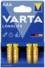Varta LONGLIFE AAA Bli 4 micro (AAA) baterija alkalno-manganov 1200 mAh 1.5 V 4 St.