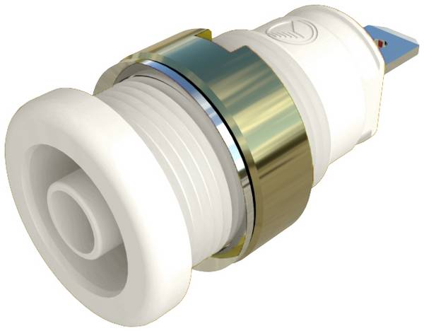 Hirschmann Test & Measurement SEB 2610 F4,8 sigurnosni laboratorijski ženski konektor ženski konektor, vertikalna ugradnja Zatik-Ø: 4 mm bijela 1 St. Piece