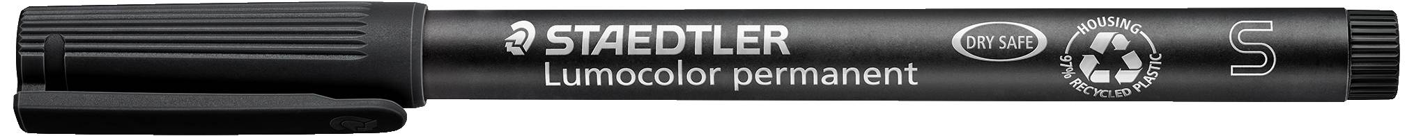 STAEDTLER  Lumocolor permanent S DRY SAFE 313-9 Marqueur permanent noir r&eacute;siste &agrave; leau: oui 