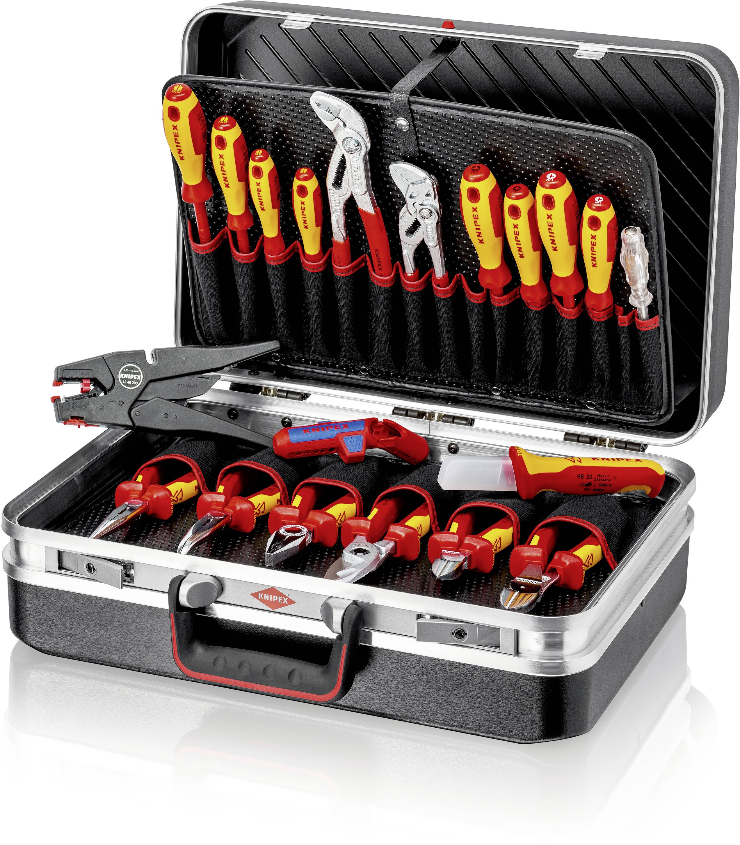 Knipex 00 21 20 Elektriker Verktygsv&auml;ska med utrustning 20 delar (B x H x D) 480 x 175 x 370 mm
