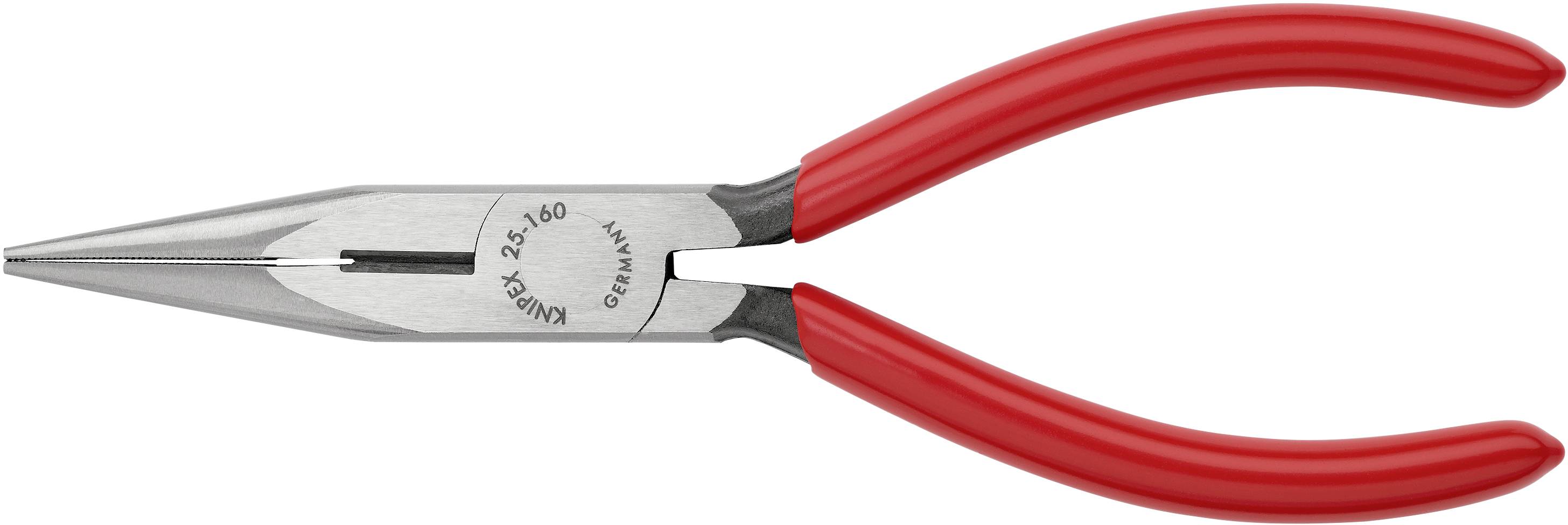 Knipex 25 01 160 Platte rondbektang Elektronica en fijnmechanica Recht Vanadium elektrostaal 160 mm