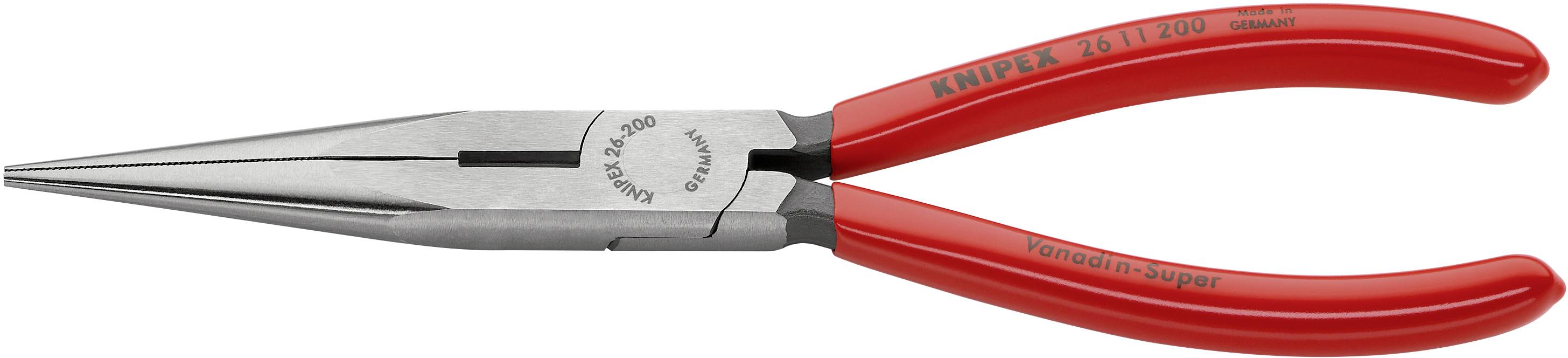 Knipex 26 11 200 Platte rondbektang Elektronica en fijnmechanica Recht Vanadium elektrostaal 200 mm