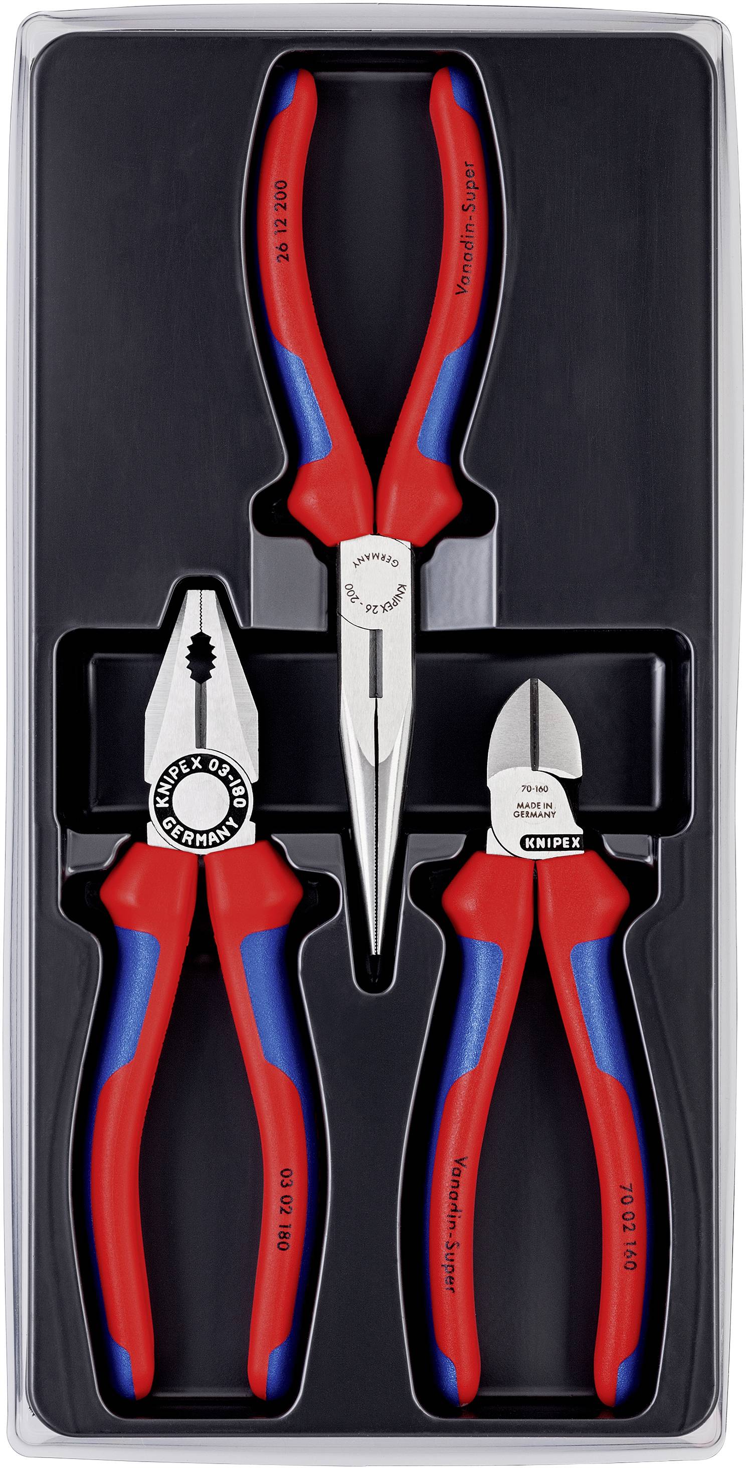 Knipex 00 20 11 Tangenset Werkplaats 3-delig