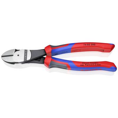 Knipex bočne sečice, crveno-plave, s oštricama od krom-vanadijumskog čelika, pogodne za žice klavira do 2,5 mm. Ergonomski dizajn za precizno rezanje.