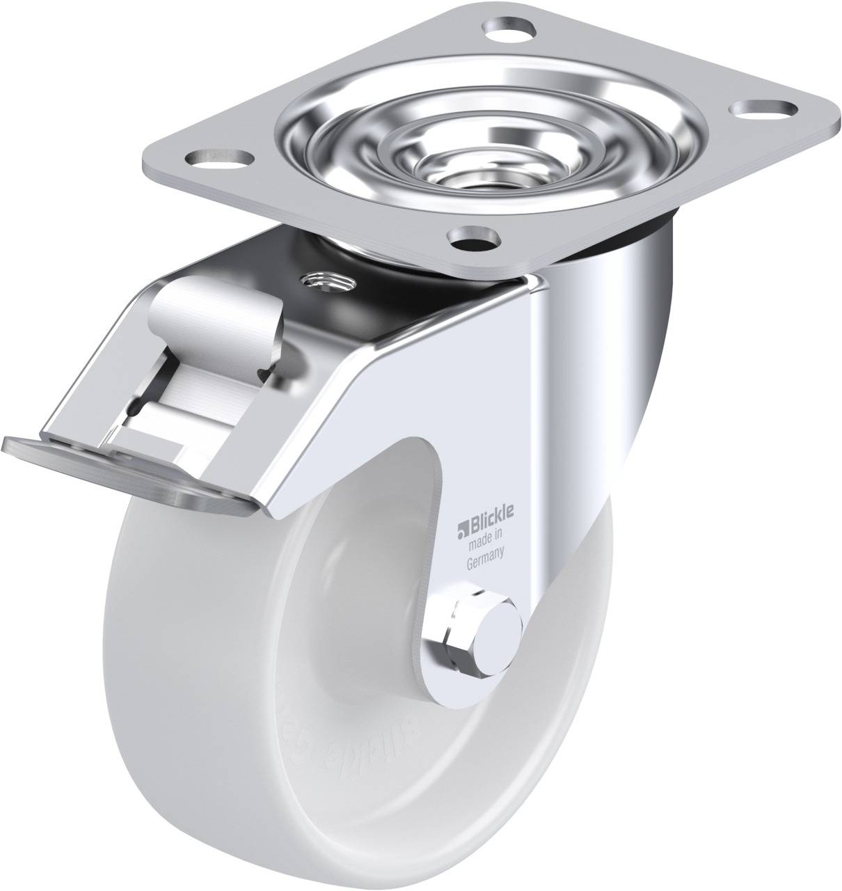 Blickle LE-PO 100G-FI Zwenkwiel met rem Wieldiameter: 100 mm Draagvermogen (max.): 150 kg 1 stuk(s) afbeelding