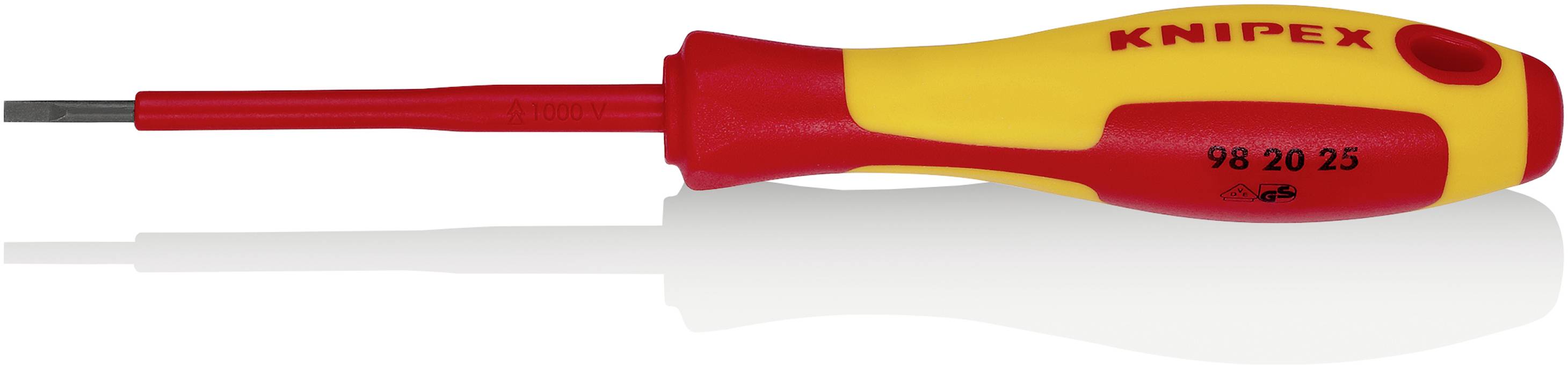 Knipex VDE VDE Platte schroevendraaier Kopbreedte: 2.5 mm Koplengte: 75 mm DIN EN 60900