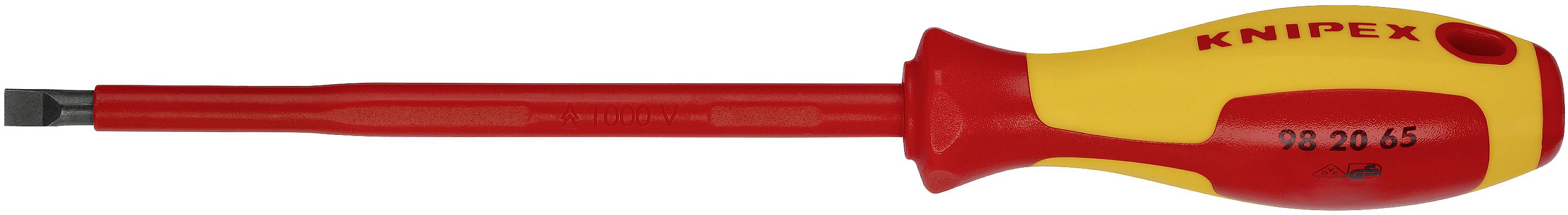 Knipex VDE VDE Platte schroevendraaier Kopbreedte: 6.5 mm Koplengte: 150 mm DIN EN 60900