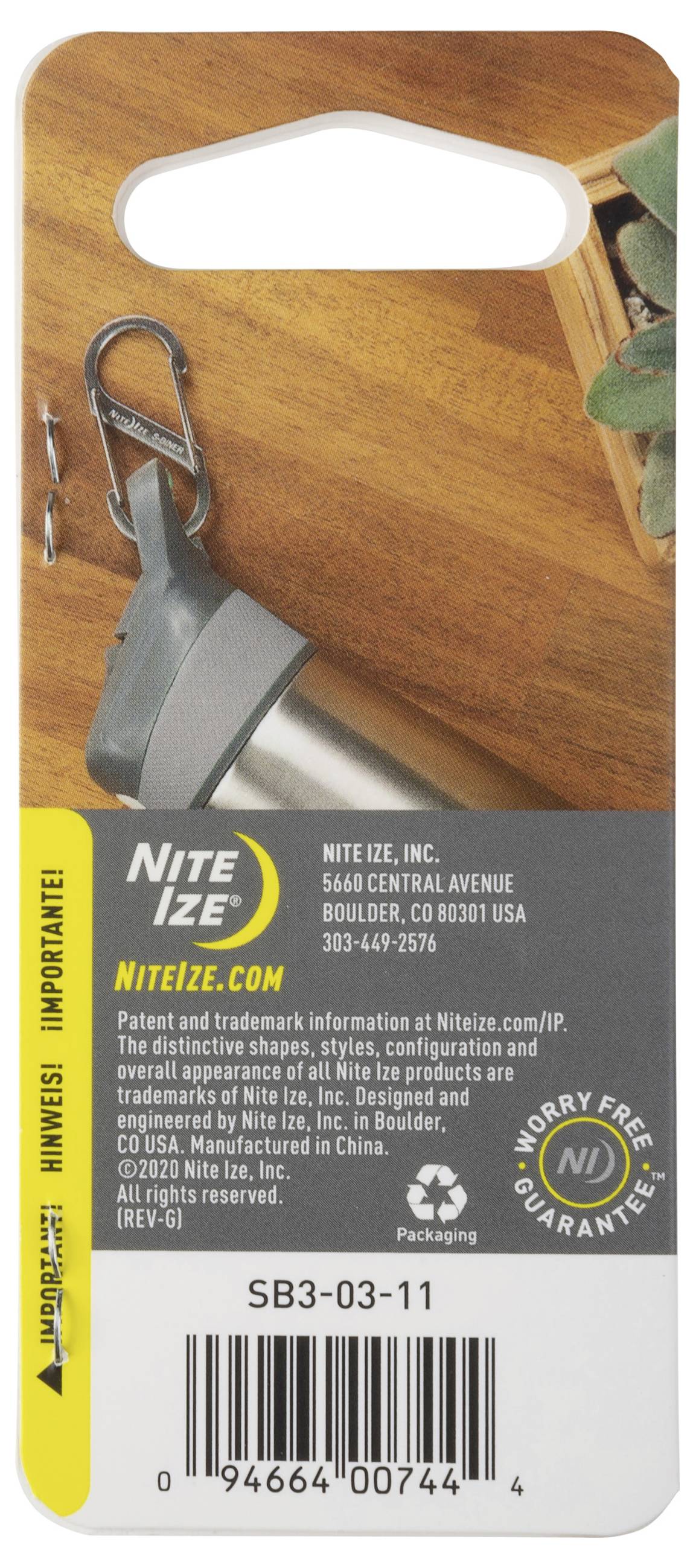 NITE Ize NI-SB3-03-11 karabiner S-Biner Gr. 3 67 mm x 29 mm 1 St.-8