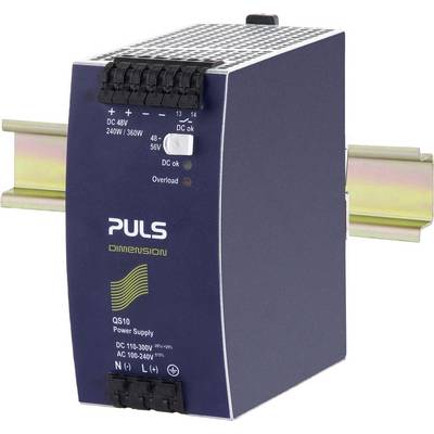 Mrežni napajač marke PULS Dimension, model QS10, plave površine, montiran na DIN šinu.