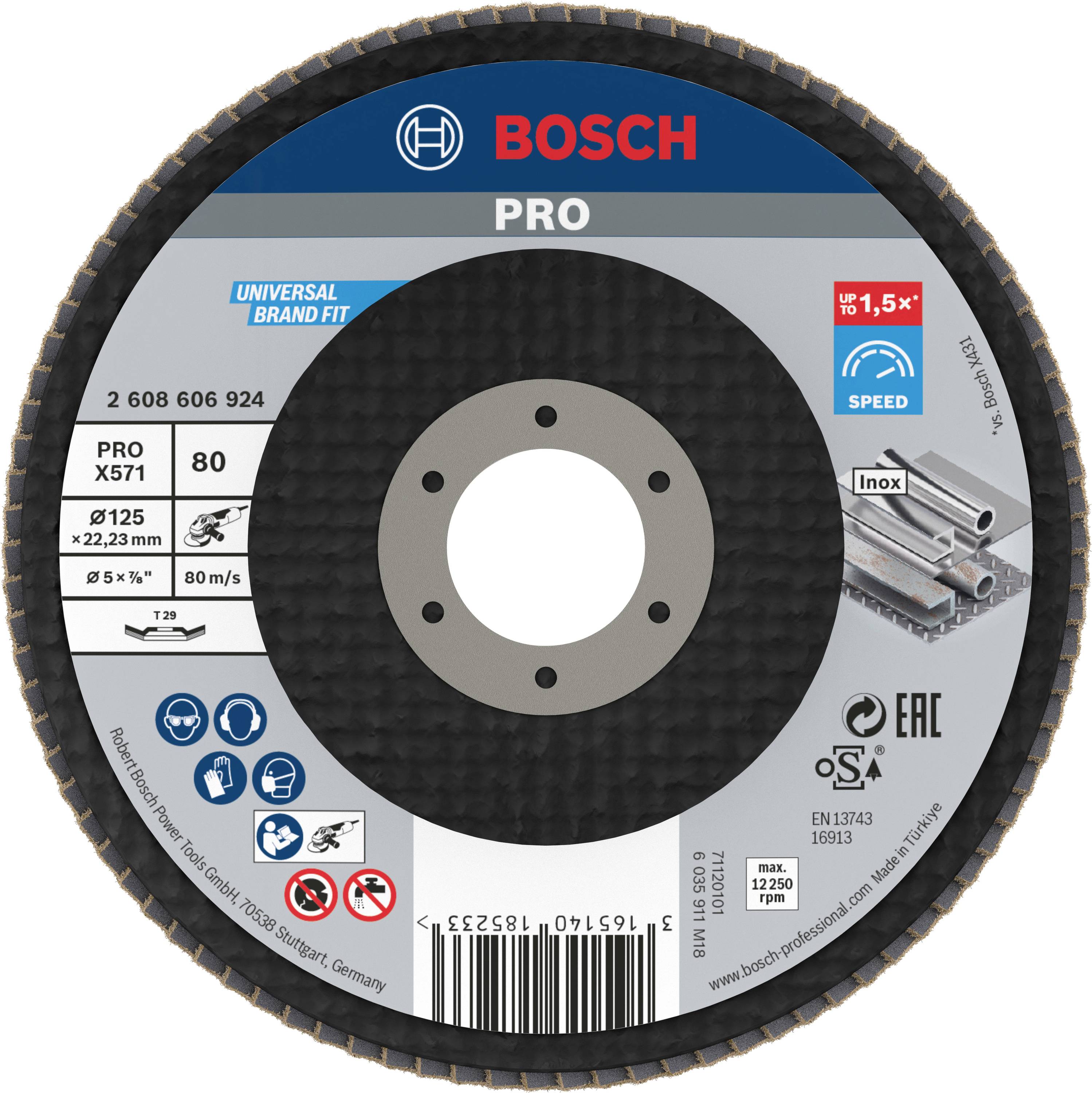 Bosch Accessories 2608606924 Bosch Power Tools Lamellenschijf Diameter 125 mm 1 stuk(s)