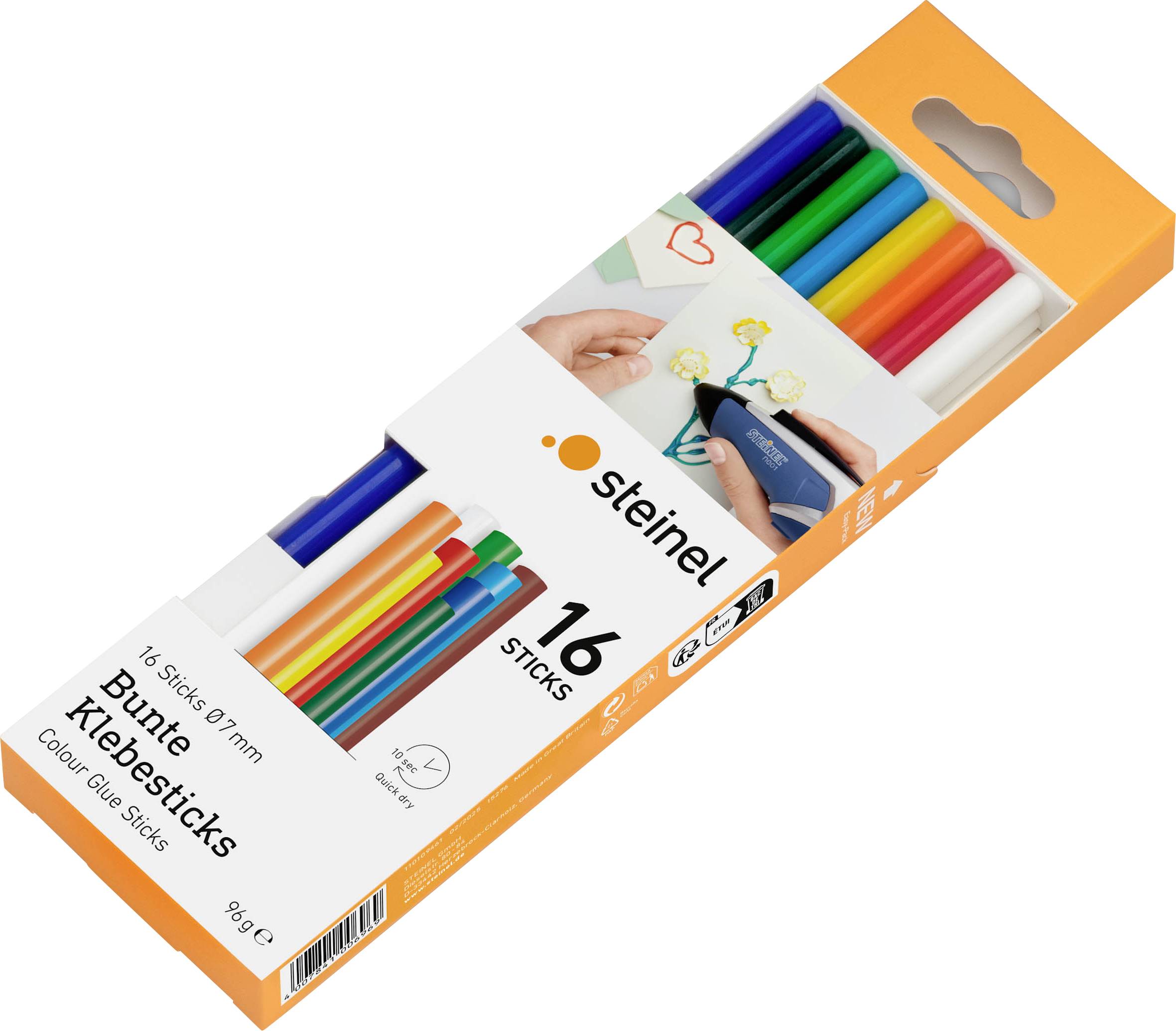 Steinel 006969 štapiči za vruće ljepljenje 7 mm 150 mm različite boje (razvrstane) 96 g 16 St.