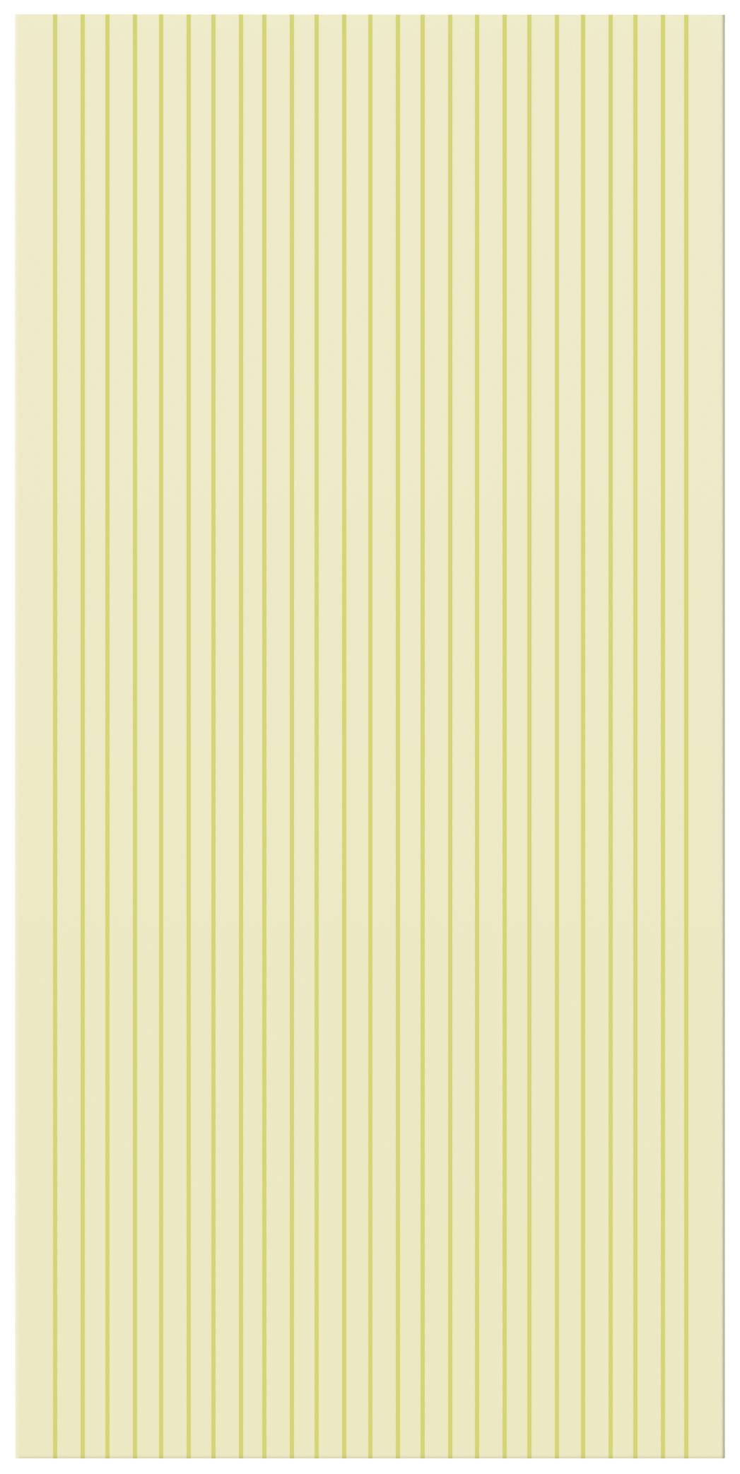 Žuti notes papir s uskim zelenim linijama.