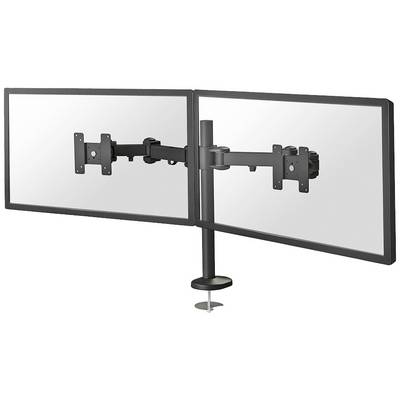 Dva računalna monitora postavljena jedan do drugoga na ručici za okretanje. Svaki monitor se može okretati i naginjati, što je idealno za ergonomski rad.