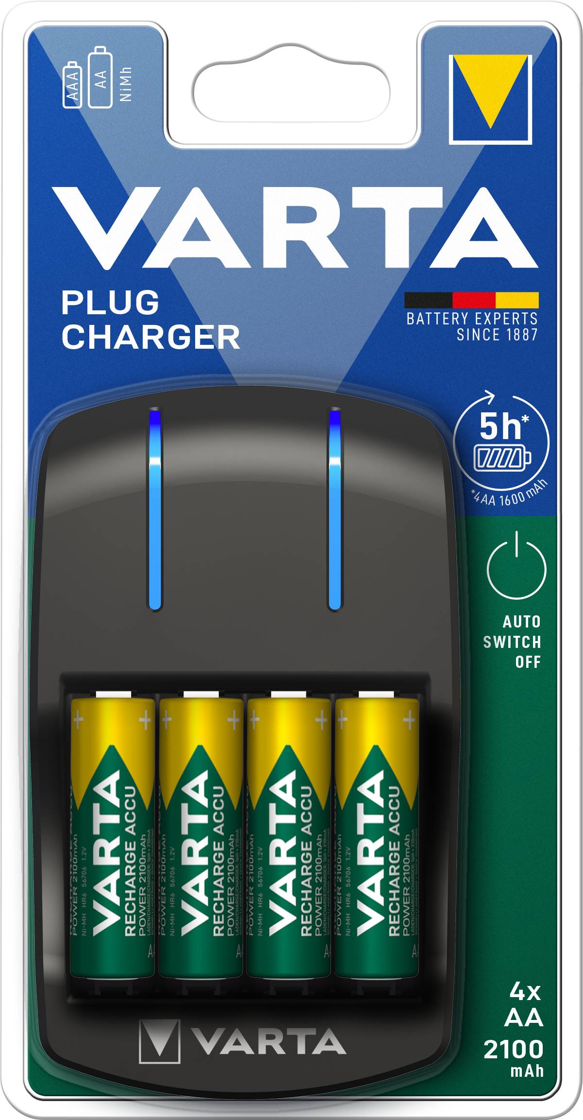 Varta Plug Charger 4x56706 punjač okruglih stanica nikalj-metal-hidridni micro (AAA), mignon (AA)-2