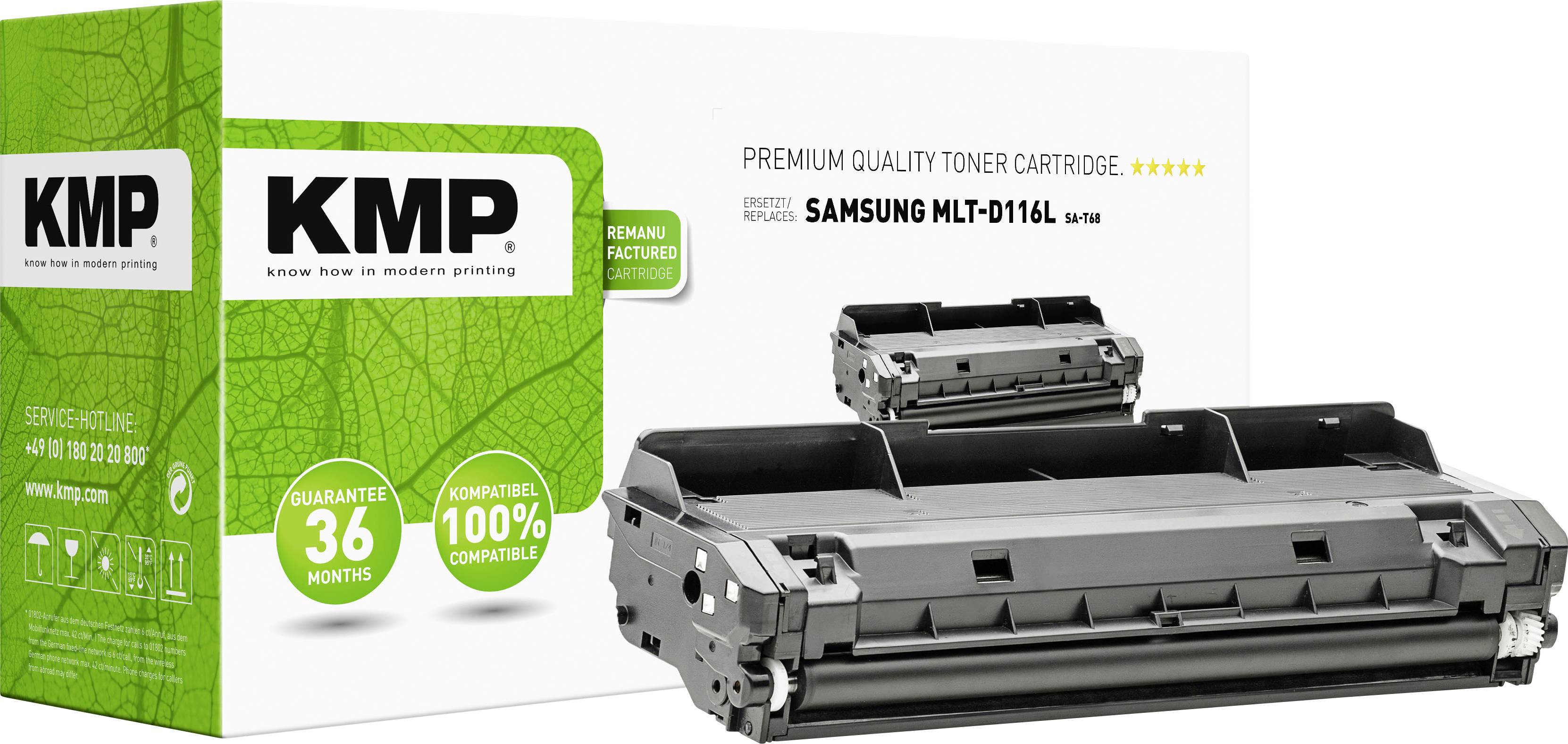 Toner kazeta KMP Samsung MLT-D116L s pakiranjem i patronom. 36 mjeseci jamstva uz navedenu 100% kompatibilnost.