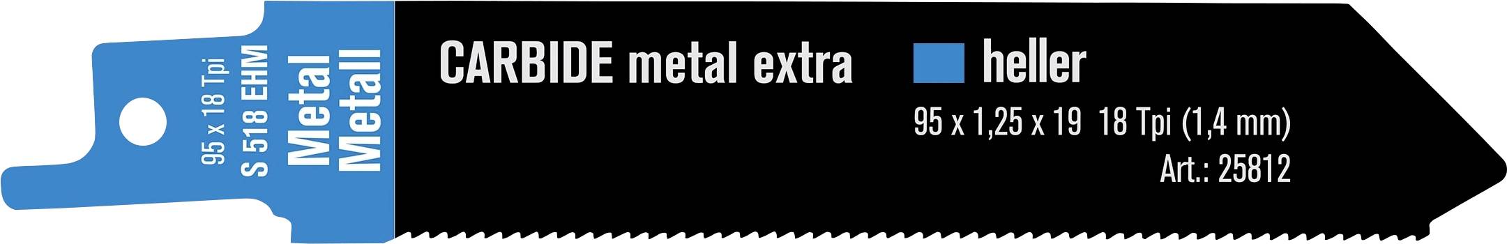 Ambalaža za Heller karbidni rezni list od metala, 95 x 1,25 x 19, 18 ZPI, članak 25812.
