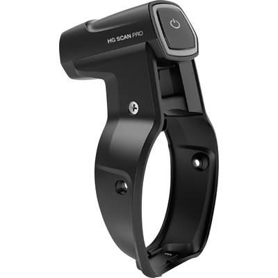 Crni skener u rukavici s modelom 'HG Scan Pro', tipka na vrhu, pogodan za bešančevo skeniranje u skladišnim okruženjima.