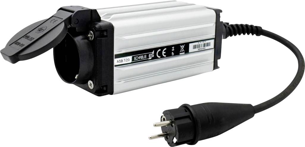 Snimak iz blizine srebrnog industracijskog elektricnog uređaja s crnim poklopcem i priloženim elektricnim kablom koji se završava sa dvokontaktnom utikačem.