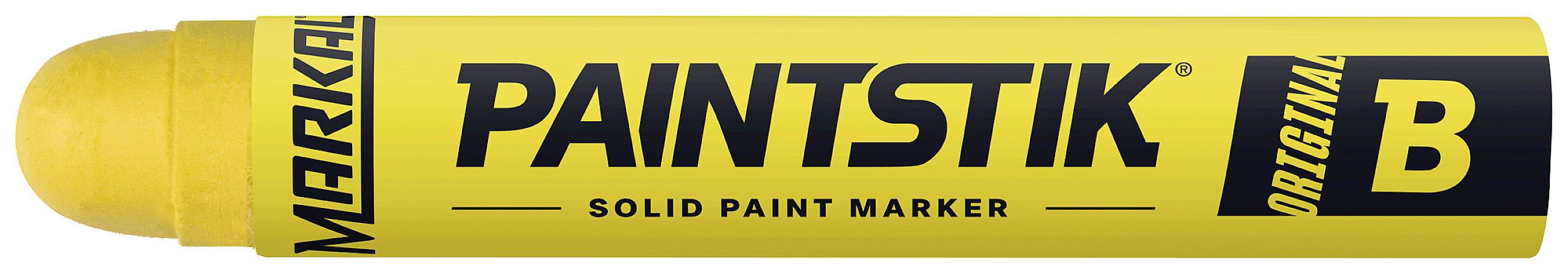 Žuti marker s natpisom 'Paintstik Original B'. Koristi se kao čvrsti bojni štapić.