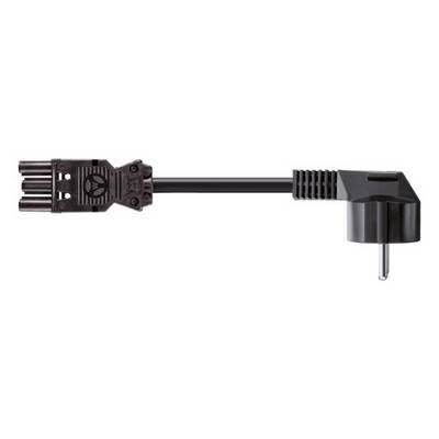 Crni kabel s Euro utikačem na desnoj strani i posebnim priključkom s četiri kontakta na lijevoj strani.