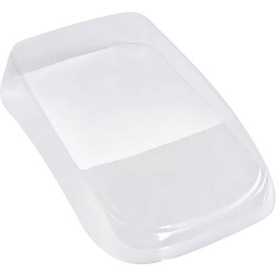 Prozirna, pravokutna plastična tacna, vjerojatno pogodna za čuvanje ili prezentaciju predmeta.