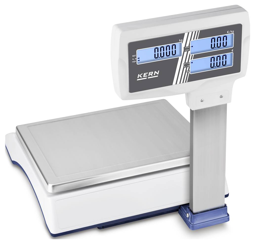 Kern RIB 6K-3HM trgovačka vaga RIB 6K-3HM Opseg mjerenja (kg) 6 kg Mogućnost očitanja 1 g, 2 g putem utičnog punjača viš-1